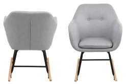 Schommelstoel Hermeline In Stof - Lichtgrijs -Songmics Winkel 0000065041 2 1fa7