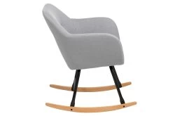 Schommelstoel Hermeline In Stof - Lichtgrijs -Songmics Winkel 0000065041 3 4127