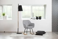 Schommelstoel Hermeline In Stof - Lichtgrijs -Songmics Winkel 0000065041 7 b16e