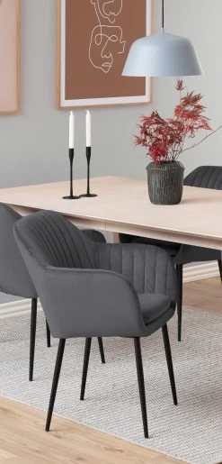 Armstoel Hermeline - Donkergrijs/zwart -Songmics Winkel 0000076596 6 c841