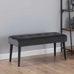 Bank Gloria 95cm - Donkergrijs/zwart