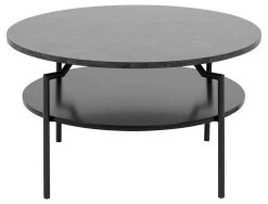Salontafel Marvin Ø80 - Marmer/zwart -Songmics Winkel 0000086913 2 6e36