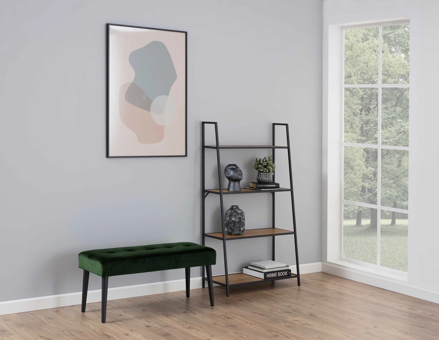 Bank Gloria 95cm - Groen/zwart 11 Bank Gloria 95cm - Groen/zwart - Afbeelding 9