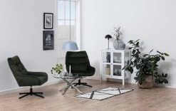 Draaifauteuil Madrid - Donkergroen/zwart -Songmics Winkel 0000088007 9 fd9c
