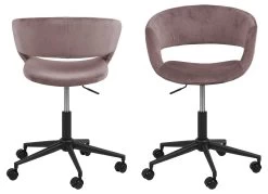 Bureaustoel Dusty - Oudroze/zwart -Songmics Winkel 0000088763 2 2a5a