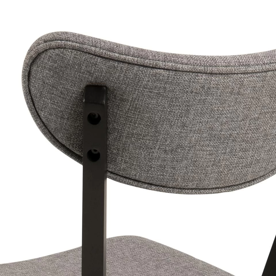Eetkamerstoel Roxby - Grijs/zwart 4 Eetkamerstoel Roxby - Grijs/zwart - Afbeelding 2