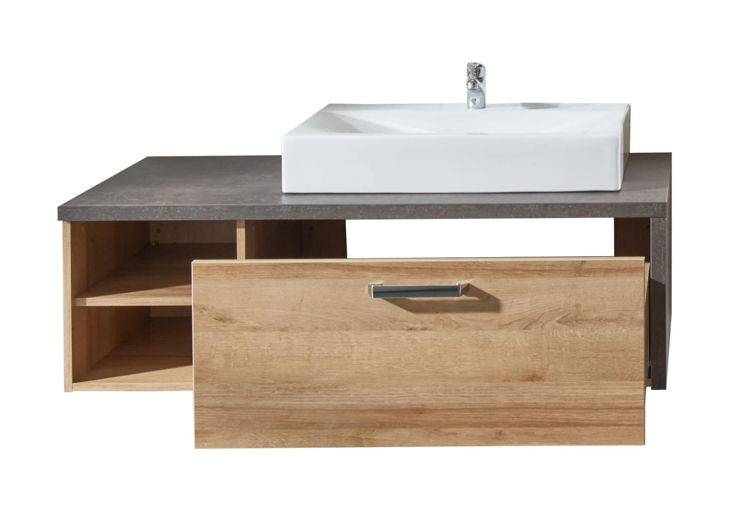 Onderkast Met Wastafel Bay | 123 X 53 X 54 Cm | Riviera Honey Coloured Oak 6 Onderkast Met Wastafel Bay | 123 X 53 X 54 Cm | Riviera Honey Coloured Oak - Afbeelding 4