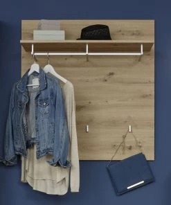 Garderobepaneel Amanda | 91 X 27 X 96 Cm | Espen Eiken-decor -Songmics Winkel 00031557 6f93