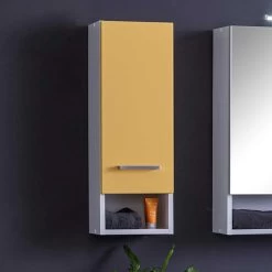 Hangkast Ricca 25cm 1 Deur - Wit/geel