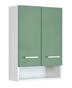 Hangkast Ricca 50cm 2 Deuren - Wit/groen -Songmics Winkel 015.2032 1 6857