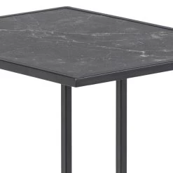 Bijzettafel Infinity 43x35 Cm - Zwart Marmer -Songmics Winkel 022376BA 96BF 40D2 B68C 7F03AEF8041F 92a8
