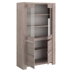 Vitrinekast Porto - Grijs -Songmics Winkel 0346 VITR STYLE OUV C 20190628001624 c092