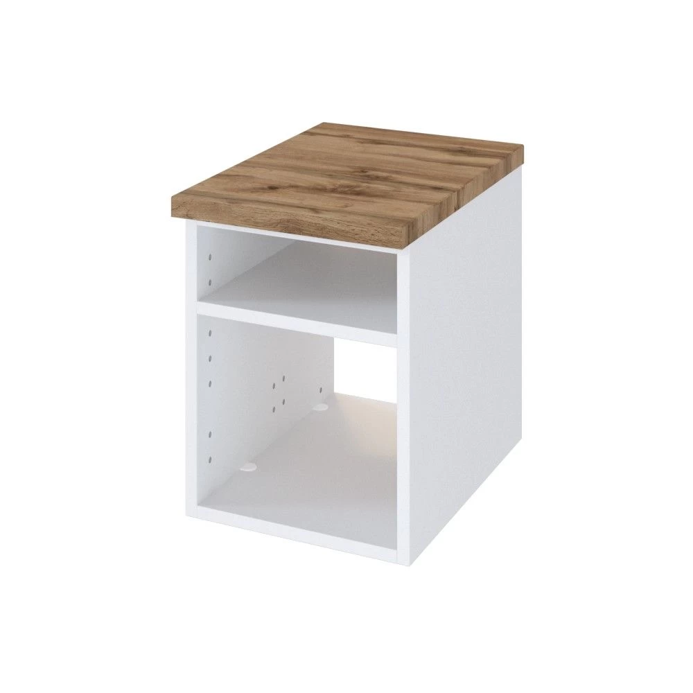 Open Wandrekje Dasa 30cm Met 1 Legplank - Wit 4 Open Wandrekje Dasa 30cm Met 1 Legplank - Wit - Afbeelding 2