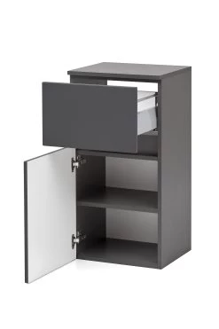 Badkamerkastje Kornel 40cm 1 Deur & 1 Lade - Grafietgrijs -Songmics Winkel 056.1.3165 2b 9799