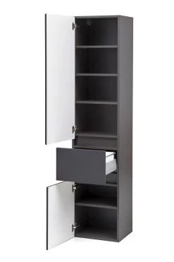 Kolomkast Kornel/Pisca 40cm 2 Deuren & 1 Lade - Grafietgrijs -Songmics Winkel 057.1.3165 2b c42b