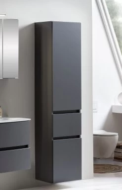 Kolomkast Kornel/Pisca 40cm 2 Deuren & 1 Lade - Grafietgrijs -Songmics Winkel 057.1.3165 4 811d