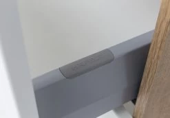 Badkamercombinatie Kornel 4 3-delig Met Grijze Wastafel - Eik/matwit -Songmics Winkel 057.1.3181 8a a66c