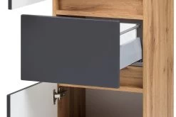 Badkamercombinatie Kornel 10 4-delig Met Grijze Wastafel - Eik/matgrijs -Songmics Winkel 057.1.3182 8 8cdc