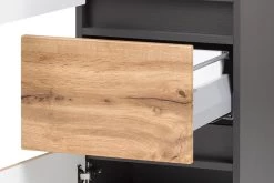 Badkamercombinatie Kornel 5 3-delig Met Witte Wastafel - Grafietgrijs/eik -Songmics Winkel 057.1.3183 8 1e92