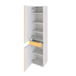 Kolomkast Hansen 40cm 2 Deuren & 1 Lade - Geel/wit -Songmics Winkel 057.1.3189 2a 48c5