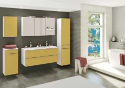 Kolomkast Hansen 40cm 2 Deuren & 1 Lade - Geel/wit -Songmics Winkel 057.1.3189 3b 2053