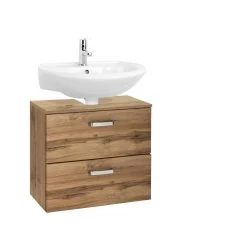 Wastafelonderkast Bobbi 60cm 1 Deur En 1 Softclose Lade - Eik -Songmics Winkel 088.1.2162 1a 72bd