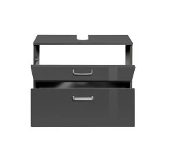 Wastafelonderkast Bobbi 70cm 1 Deur En 1 Lade - Grafiet/hoogglans Grijs 11 Wastafelonderkast Bobbi 70cm 1 Deur En 1 Lade - Grafiet/hoogglans Grijs -Songmics Winkel 089.1.2161 2 5148