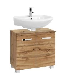 Wastafelonderkast Bobbi 60cm 2 Deuren - Eik -Songmics Winkel 090.2162 1b 9e9e