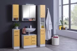 Wastafelonderkast Ricca 60cm 1 Deur & 3 Lades - Wit/geel 25 Wastafelonderkast Ricca 60cm 1 Deur & 3 Lades - Wit/geel -Songmics Winkel 091.2033 3b d647