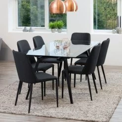 Eettafel Maurane 180x90cm - Zwart