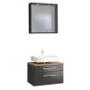 Set Wastafelonderkast & Spiegel Dasa 60cm - Grafiet/mat Grijs -Songmics Winkel 1001.3168 9620