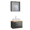 Set Wastafelmeubel & Spiegel Dasa 60cm - Grafiet/mat Grijs -Songmics Winkel 1003.3168 8115