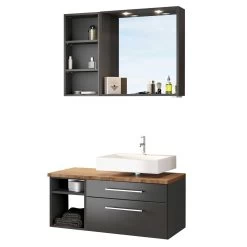 Badkamercombinatie Dasa 1 Rechts - Grafiet/mat Grijs