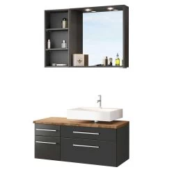 Badkamercombinatie Dasa 3 Rechts - Grafiet/mat Grijs