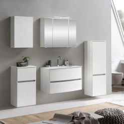 Badkamercombinatie Kornel 3 3-delig Met Witte Wastafel - Wit -Songmics Winkel 1011.3164 3 ebc8