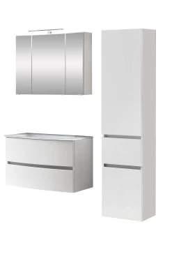 Badkamercombinatie Kornel 5 3-delig Met Witte Wastafel - Wit -Songmics Winkel 1012.3164 1 3f4e