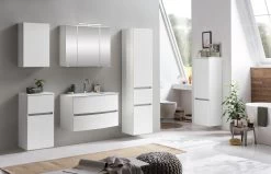 Badkamercombinatie Kornel 5 3-delig Met Witte Wastafel - Wit -Songmics Winkel 1012.3164 3 130b
