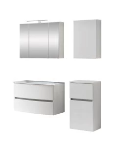 Badkamercombinatie Kornel 7 4-delig Met Witte Wastafel - Wit -Songmics Winkel 1013.3164 1 b8e6