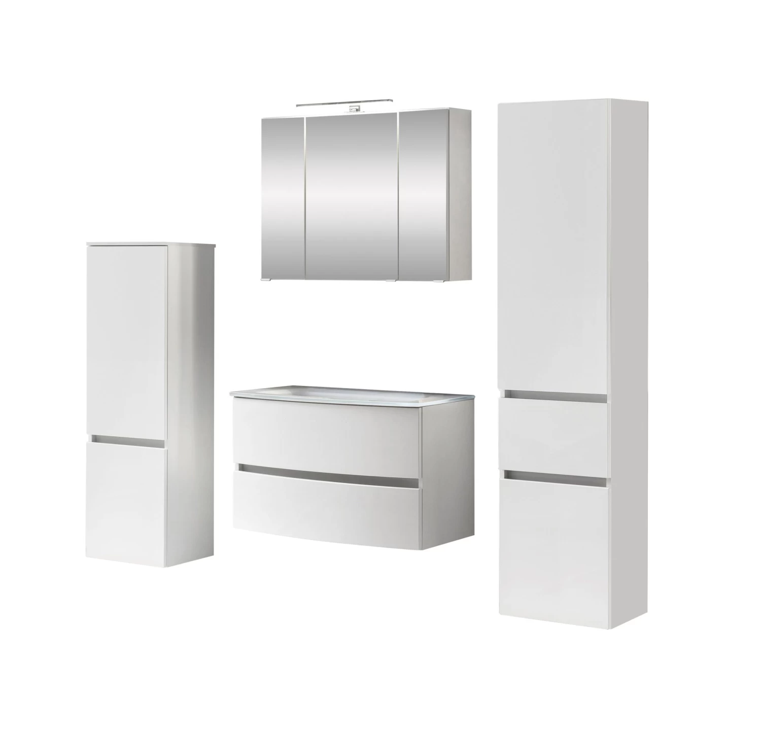 Badkamercombinatie Kornel 9 4-delig Met Witte Wastafel - Wit 17 Badkamercombinatie Kornel 9 4-delig Met Witte Wastafel - Wit - Afbeelding 15