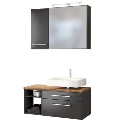 Badkamercombinatie Dasa 6 Rechts - Grafiet/mat Grijs