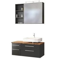 Badkamercombinatie Dasa 7 Rechts - Grafiet/mat Grijs