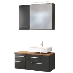 Badkamercombinatie Dasa 8 Rechts - Grafiet/mat Grijs