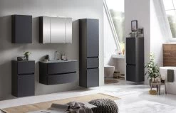 Badkamercombinatie Kornel 11 5-delig Met Witte Wastafel - Grafietgrijs -Songmics Winkel 1022.3165 3 8eb5