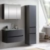 Badkamercombinatie Kornel 5 3-delig Met Grijze Wastafel - Grafietgrijs -Songmics Winkel 1022.3165 4 640b
