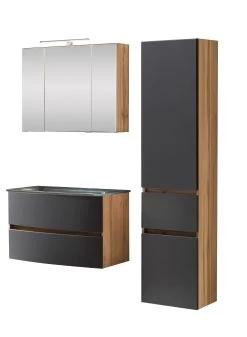 Badkamercombinatie Kornel 5 3-delig Met Grijze Wastafel - Eik/matgrijs 31 Badkamercombinatie Kornel 5 3-delig Met Grijze Wastafel - Eik/matgrijs -Songmics Winkel 1022.3182 1 40a7