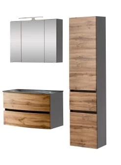 Badkamercombinatie Kornel 5 3-delig Met Grijze Wastafel - Grafietgrijs/eik 31 Badkamercombinatie Kornel 5 3-delig Met Grijze Wastafel - Grafietgrijs/eik -Songmics Winkel 1022.3183 1 729c