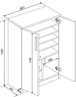 Schoenenkast Ramos - Eik -Songmics Winkel 1022BLANCO 1022CEREZO 1022ROBLE 1022WENGUE 300 1 08a4