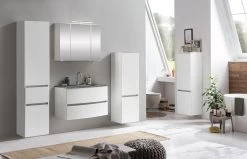 Badkamercombinatie Kornel 10 4-delig Met Grijze Wastafel - Wit -Songmics Winkel 1024.3164 3 f9b0