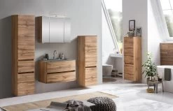 Badkamercombinatie Kornel 10 4-delig Met Grijze Wastafel - Eik -Songmics Winkel 1024.3166 3 c947