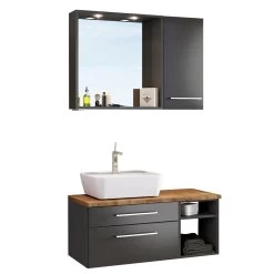 Badkamercombinatie Dasa 10 Links - Grafiet/mat Grijs